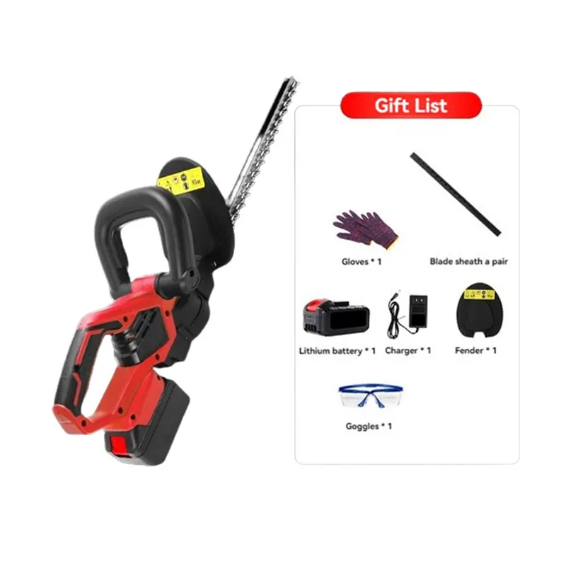 Electric Hedge Trimmer Cordless Household Trimmer Rechargeable Shrub Pruning Saw Tools For Shruber Yard Hedge Cut 6