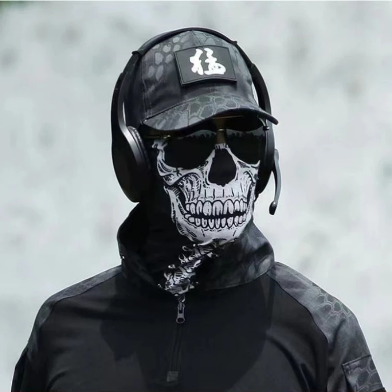Polyester Skull Wrapped Headband for Outdoor Sports