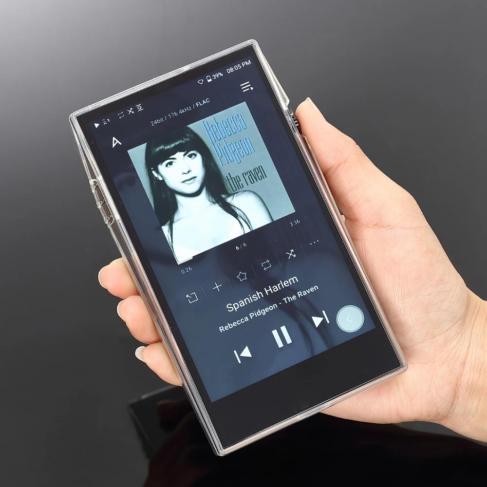 전면 화면 보호기 강화 유리가 장착된 iRiver Astell&Kern SP3000용 소프트 클리어 크리스탈 TPU 보호 쉘 스킨 케이스 커버