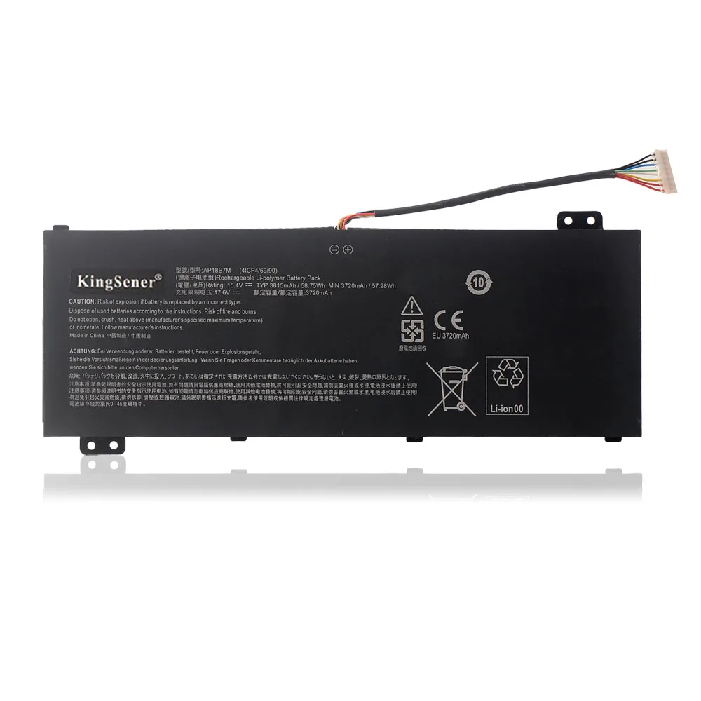 Kingsener Ap18e7m Bateria do Portátil para Acer Nitro An51554 An515-55 An517-51 An715-51 Aspire A71574 A715-74g Série Ap18e8m - Imagem 6