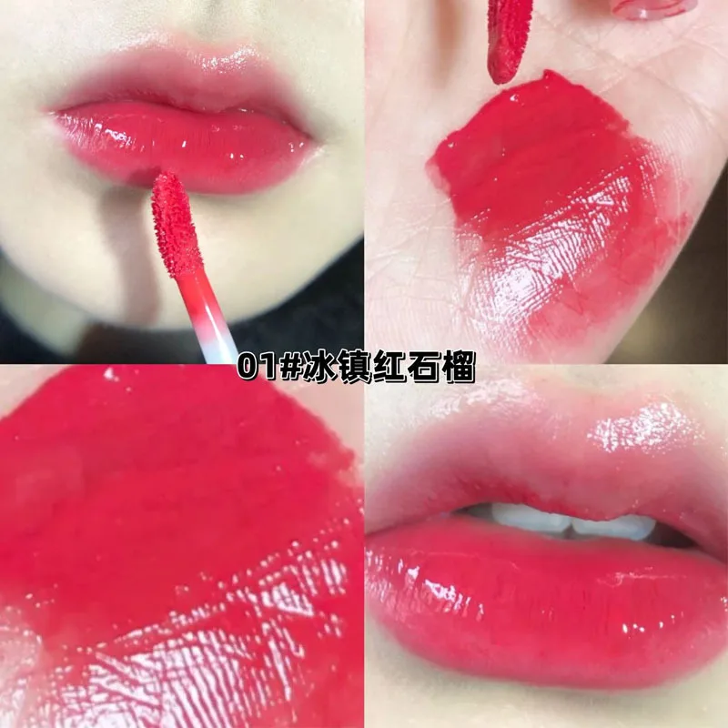 White Feather Mirror Shine Lipstick - Watery, Moisturizing, Long-lasting, Non-fading, Non-sticking Formula for Pouty Lips