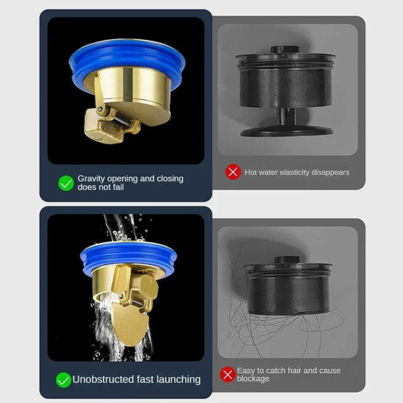 One Way Valve Shower Drainer Insect Prevention Seal Stopper Anti Odor Sewer Strainer Plug Drain Cover Floor Drain