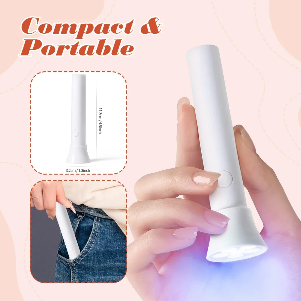 손톱 건조용 휴대용 LED 램프 충전식 미니 매니큐어 램프 젤 네일용 네일 드라이어 휴대성 네일 아트
