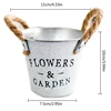 1Pc Retro Iron Creative Letters Decorative Flower Bucket Corrosion Resistant Metal Grass for Artificial Plants 6