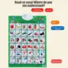 Kids Educational English Chinese Sound Wall Chart Poster for Children Toddlers Home Preschool Kindergarten Early Learning Toy 4