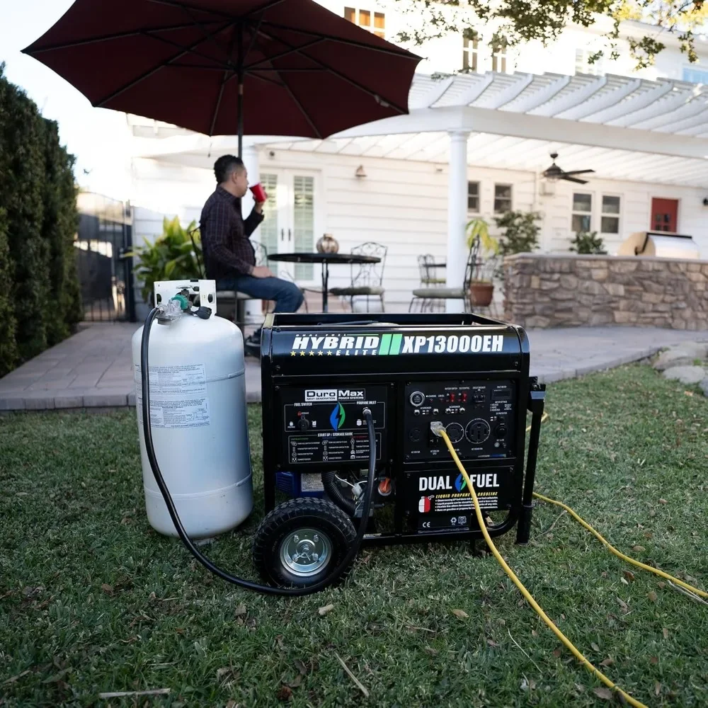 XP13000EH Dual Fuel Portable Generator 13000 Watt Gas or Propane Powered Electric Start Home Back Up