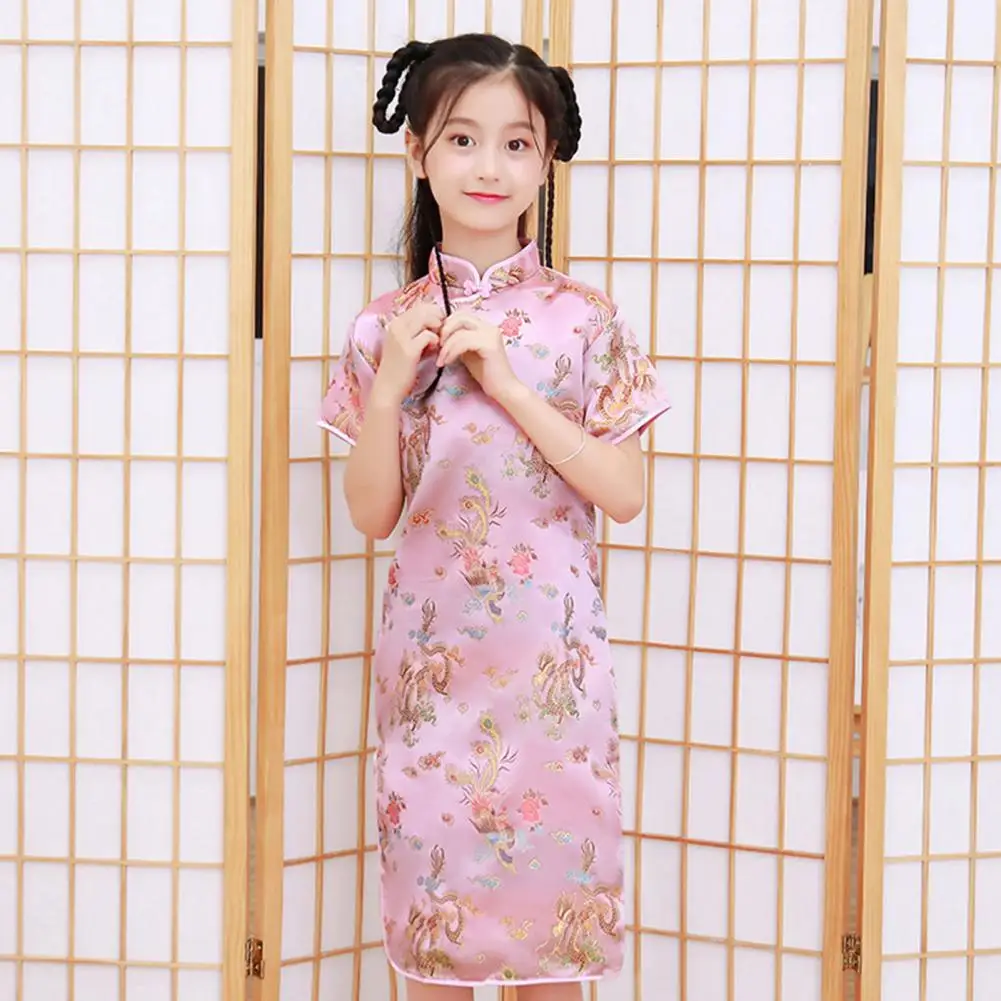 Kids Hanfu Dress Elegant Princess Dress Summer Dresses Chinese Cheongsams For Girls Traditional Chinese Dress Toddler Dress