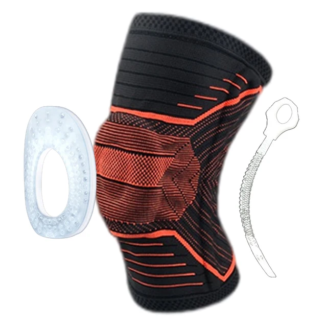 Tcare 1 Piece Professional Compression Knee Brace Support for Arthritis Relief, Joint Pain, ACL, MCL, Meniscus Tear Post Surgery Orange - 1 Piece