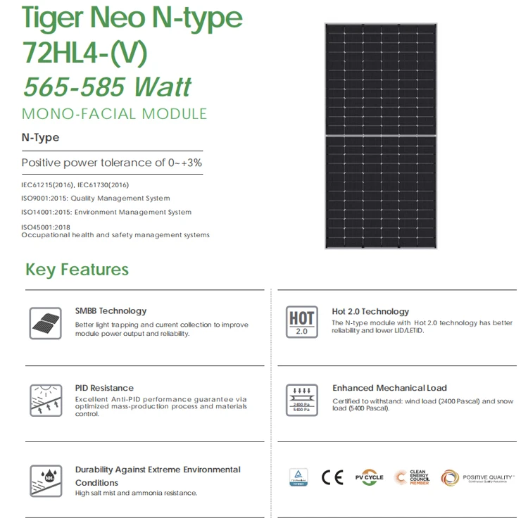 Jinko 600w 620w 630w Neo Mono 610W 600W 620W 615W 700W Solar Panel