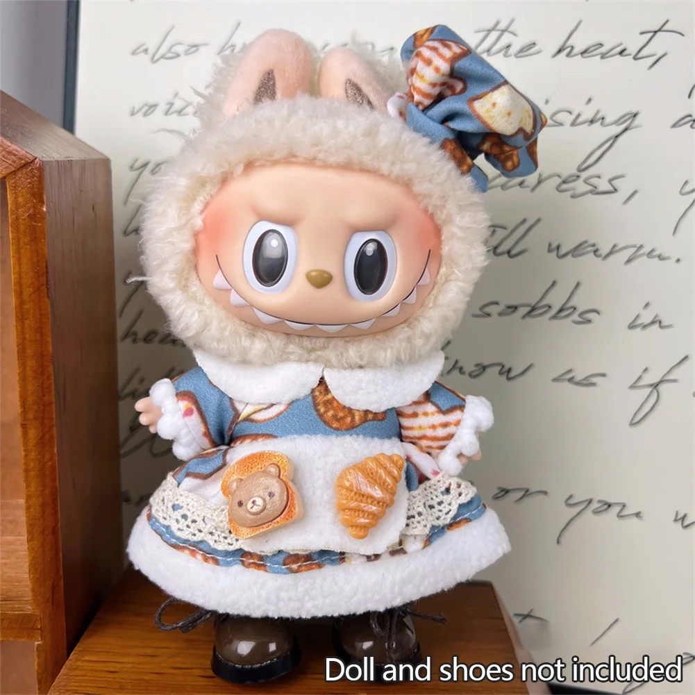 thumbnail image 1 of Ropa y accesorios para minimuñecos de peluche de 17 cm para Kpop coreano Exo Labubu Idol V1 V2, conjunto de suéter y diadema, regalo de ropa, 1 of 5