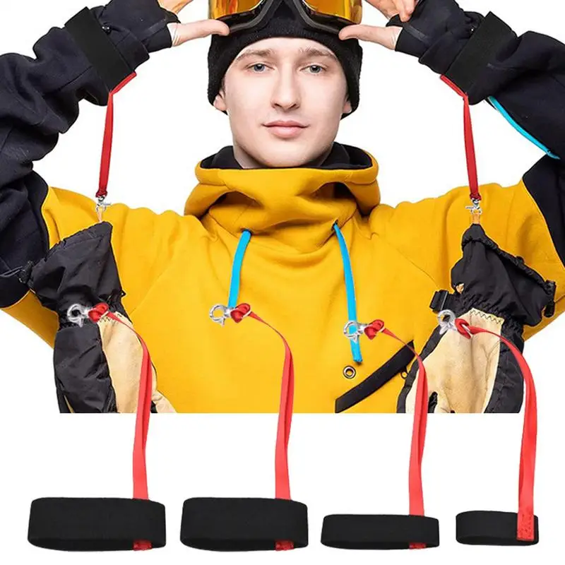 4Pcs Ski Glove Wrist Strap Glove Holder Sport Glove Strap Elastic WristLeash For Snowboard Ski Mountaineering Outdoor Sports ﻿ 5