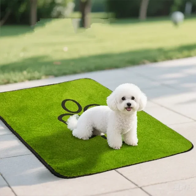 S513fd2872e5c424898812ef67ad78505q.jpg Washable Fake Grass Pet Mat Waterproof Anti-Leak Dog Cat Potty Training Pad with Non-Slip Backing for Indoor/Outdoor Use
