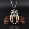 Antique Double Boar Tooth Silver Wolf Protective Talisman Pendant Necklace Gift 2