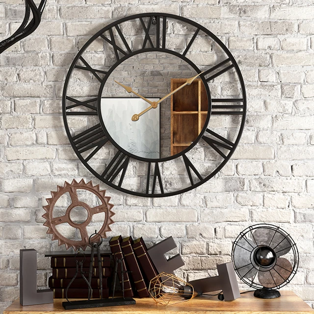 40cm orologio da parete decorazione 12H Display numeri romani per camere da  letto scuole anziani - AliExpress