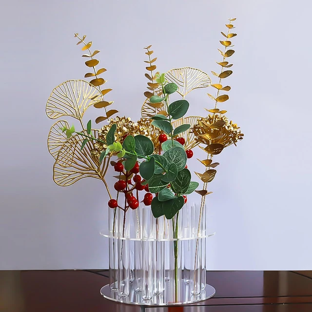 1pc Acrylic Flower Vase Hydroponic Flower Arrangement Holder