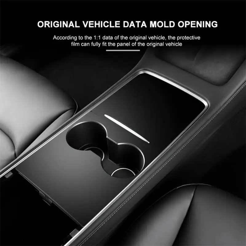 

Древесно-зернистая пленка углеродная Центральная крышка управления для Tesla модель 3 Y 2021 2022 центральная консоль панель наклейка автомобильные аксессуары для интерьера