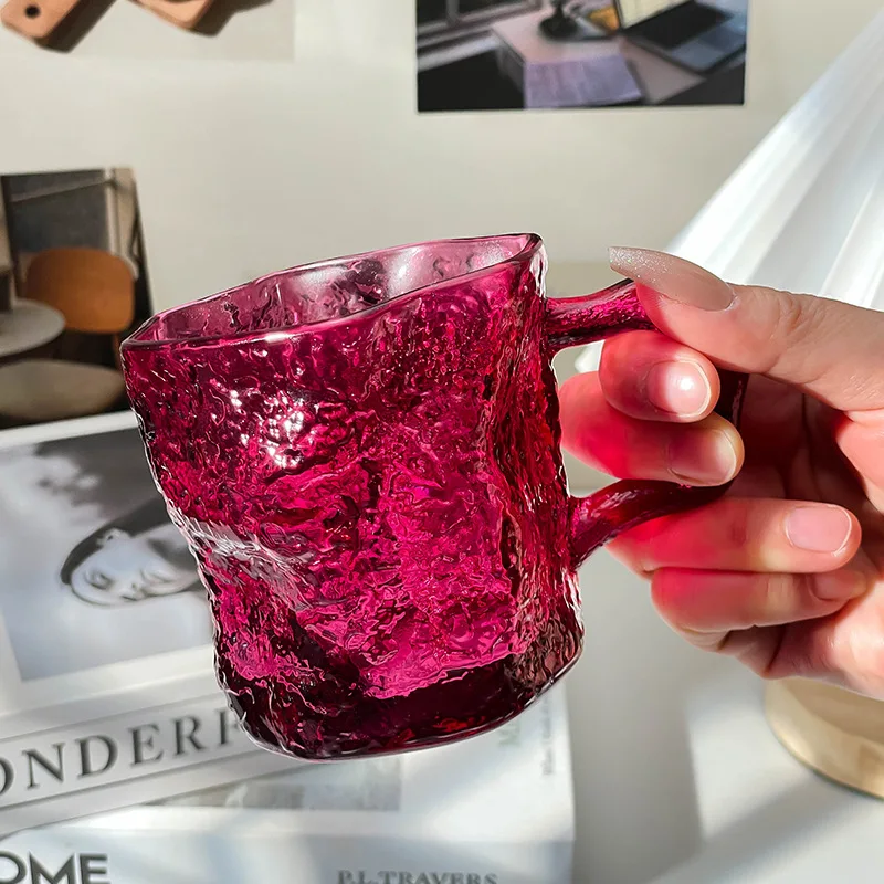 Rose Glass Household Drink Water Cup