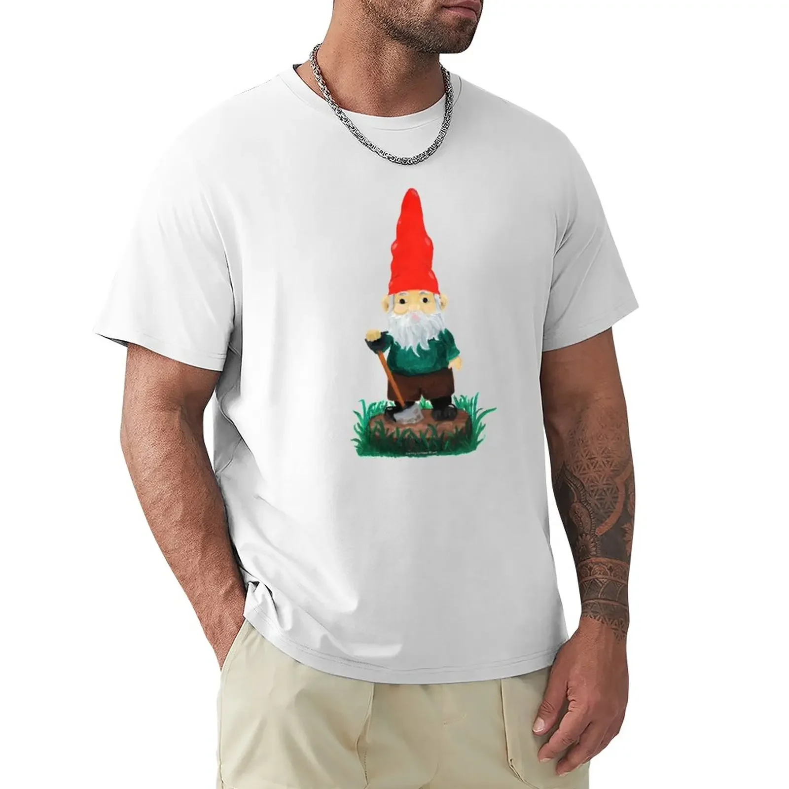 

Garden Gnome - Cute Oil Painting T-Shirt custom t shirt sweat shirt blank t shirts mens t shirts pack