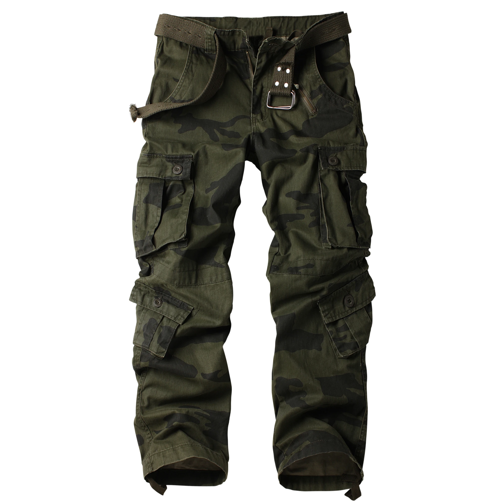AKARMY Men's Hiking Pants Climbing Casual Cargo Pants Military Army Camo Combat Work 8 Pockets(No Belt) tactical pants