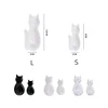 2PCS Waterproof Strong Adhesive Hooks for Bathroom Plastic Cat Wall Sticker Wall Door Hanger For Kitchen Transparent Towel Hook 4