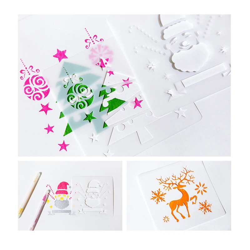 

Christmas DIY Handmade Crafts Layering Stencils For Painting Scrapbooking Stamp Album Decoration Embossing Paper Card Template