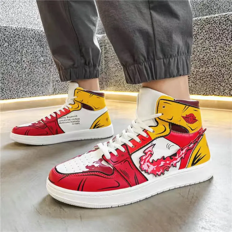 sexy cosplay Anime Cosplay Shoes Akatsuki Rengoku Kyoujurou High Top Sneakers Men Women Hip Hop Casual Couple Shoes Gifts naruto costume Cosplay Costumes