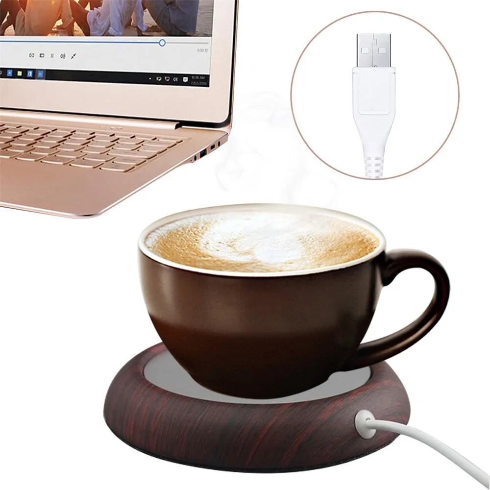 USB Plaque chauffante pour tasse à café, chauffe-tasse électrique à 3  températures pour le bureau, dessous de verre chauffant Flexible pour  boissons