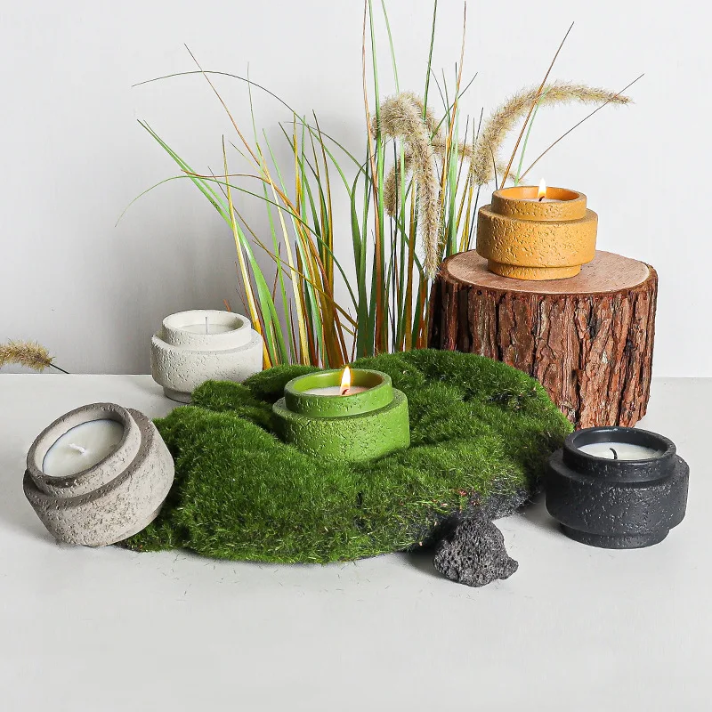 Nordic Creative Simple Household Cement Aromatherapy Candle Cup Empty Cup High-grade Indoor Candle Holder Candle Container - Image 2