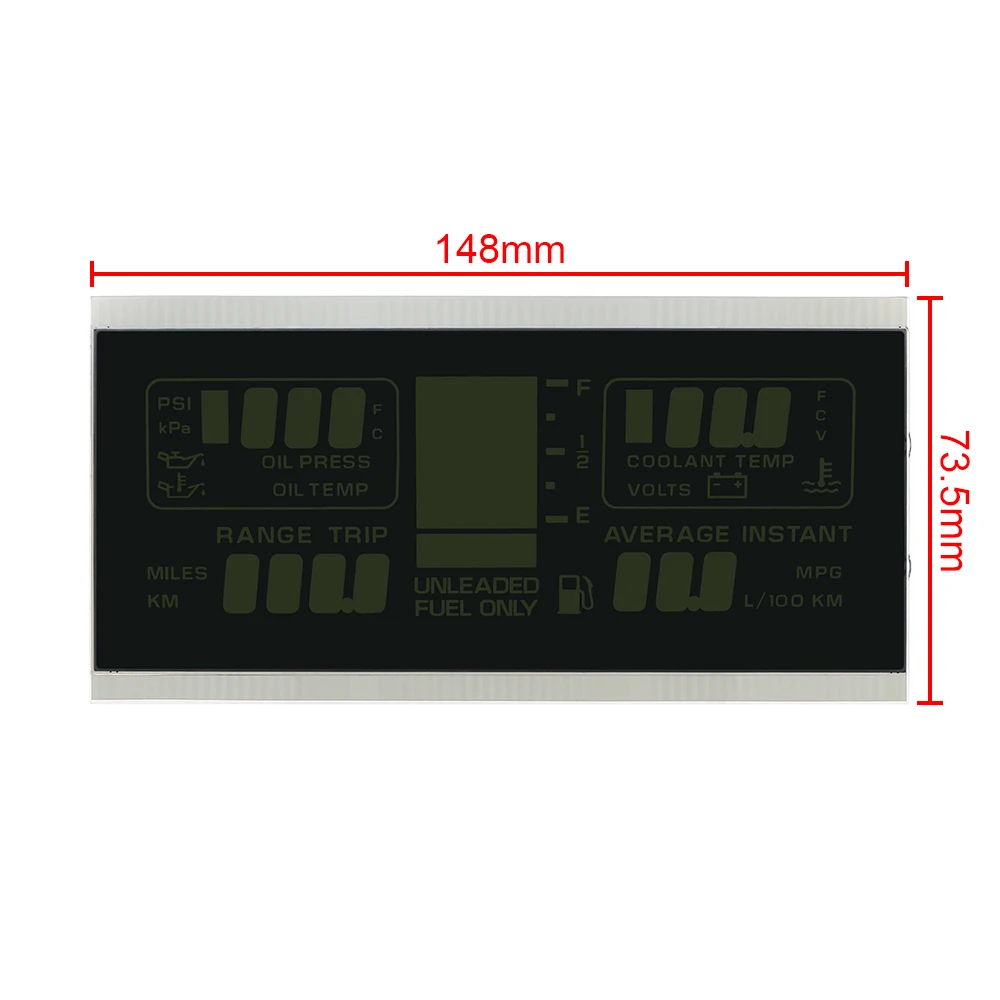 Pantalla central para Chevrolet Corvette C4, 1985-1989, Clúster de instrumentos Digitales 4