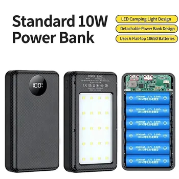Scatola per batterie 18650 per power bank, custodie per batterie 18650, design facile da trasportare per l'uso quotidiano, custodia per power bank, supporto per batterie per telefono