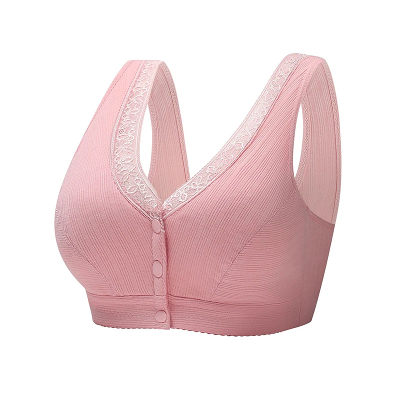 BreastFeeding Bra for Women Lace Maternity Underwear Breathable Soft Front Closure High Elasticity Strap Postpartum Nursing Bras 3