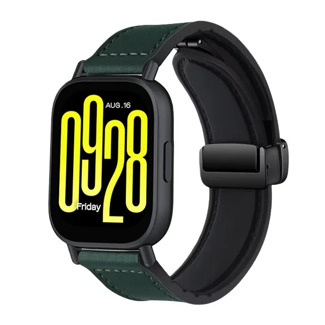22mm Magnetic Leather-Silicone Watch Band Bracelet