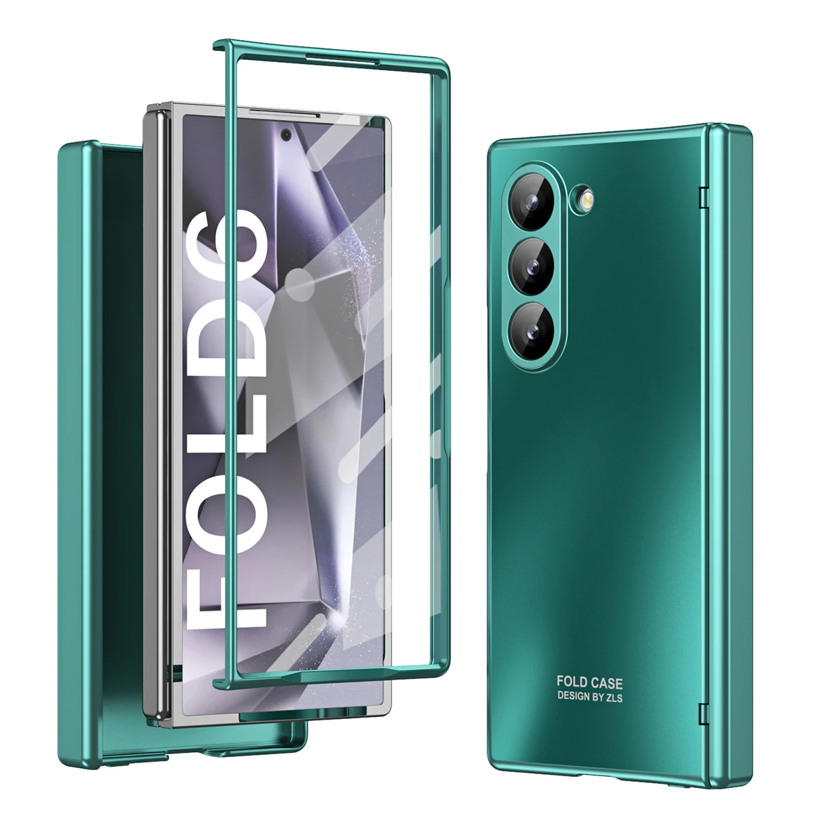 Custodia Flip Cover in Pelle di Lusso per Samsung Galaxy Z Fold 6 con Slot per Penna Pellicola Protettiva in Vetro per Schermo_voghion.com