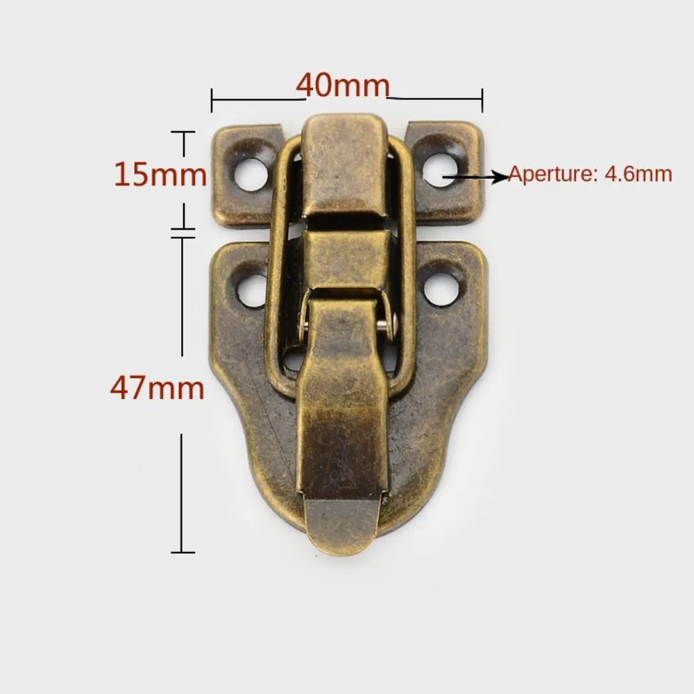 Duckbilled Drawer Latch Metal Decorative Vintage Locks Buckle Retro Antique Jewelry Wood Box Hasps 5Pcs/set
