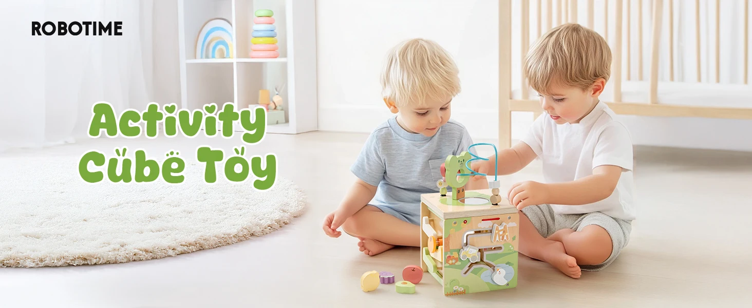 Wooden Montessori Activity Cube