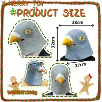 Новинка резиновая маска для голубей на Хэллоуин, 1 шт., забавное животное для косплея, реквизит для розыгрыша на Хэллоуин, для бара, клуба, Rave вечерние, маска для голубей — изображение 5