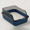 Semi-enclosed Cat Litter Box Kitty Sandbox Splashproof Cat Tray Cat Toilet Cleaning Basin Supplies Pet Toilet Kitten Tray Bedpan 2