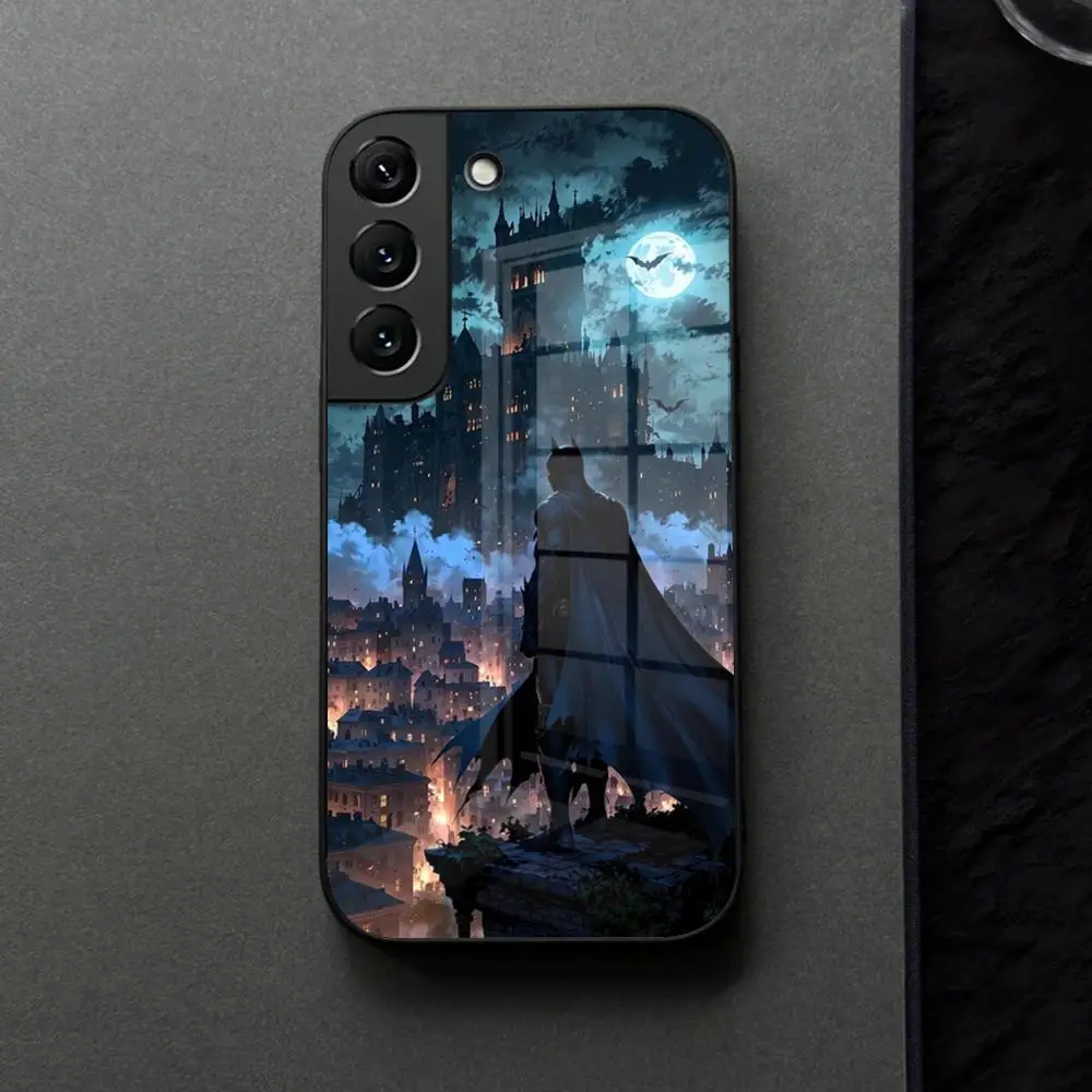 Elegant Batman Logo Glass Phone Case - Premium Protective Cover