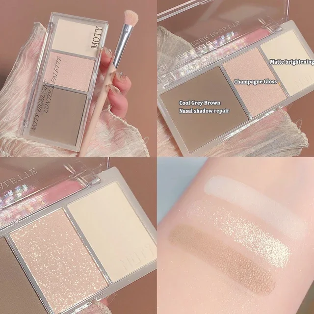 3-Color Bronzer Contouring Palette Image 12