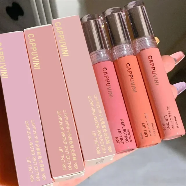 2024 New 6 Color Mirror Dyeing Lip Gloss Moisturizer Liquid Lipstick Waterproof Long Lasting Red Lip Tint Korean Makeup Cosmetic