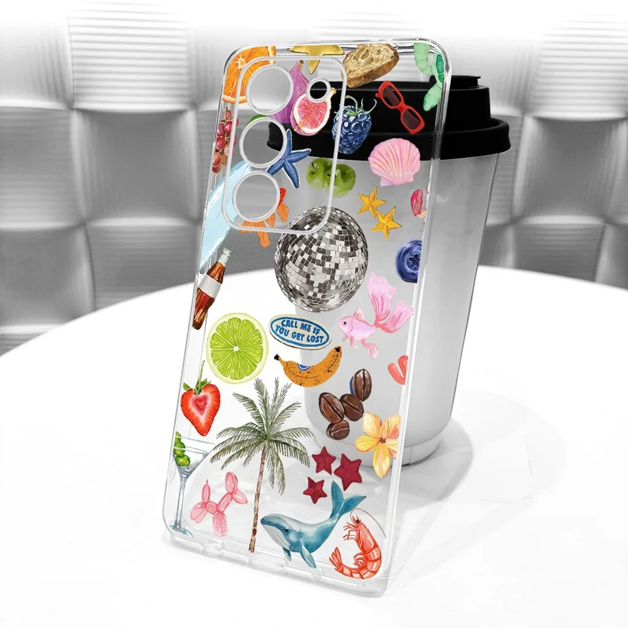 Floral Bow Bumper Soft Silicone Clear Phone Case Cover