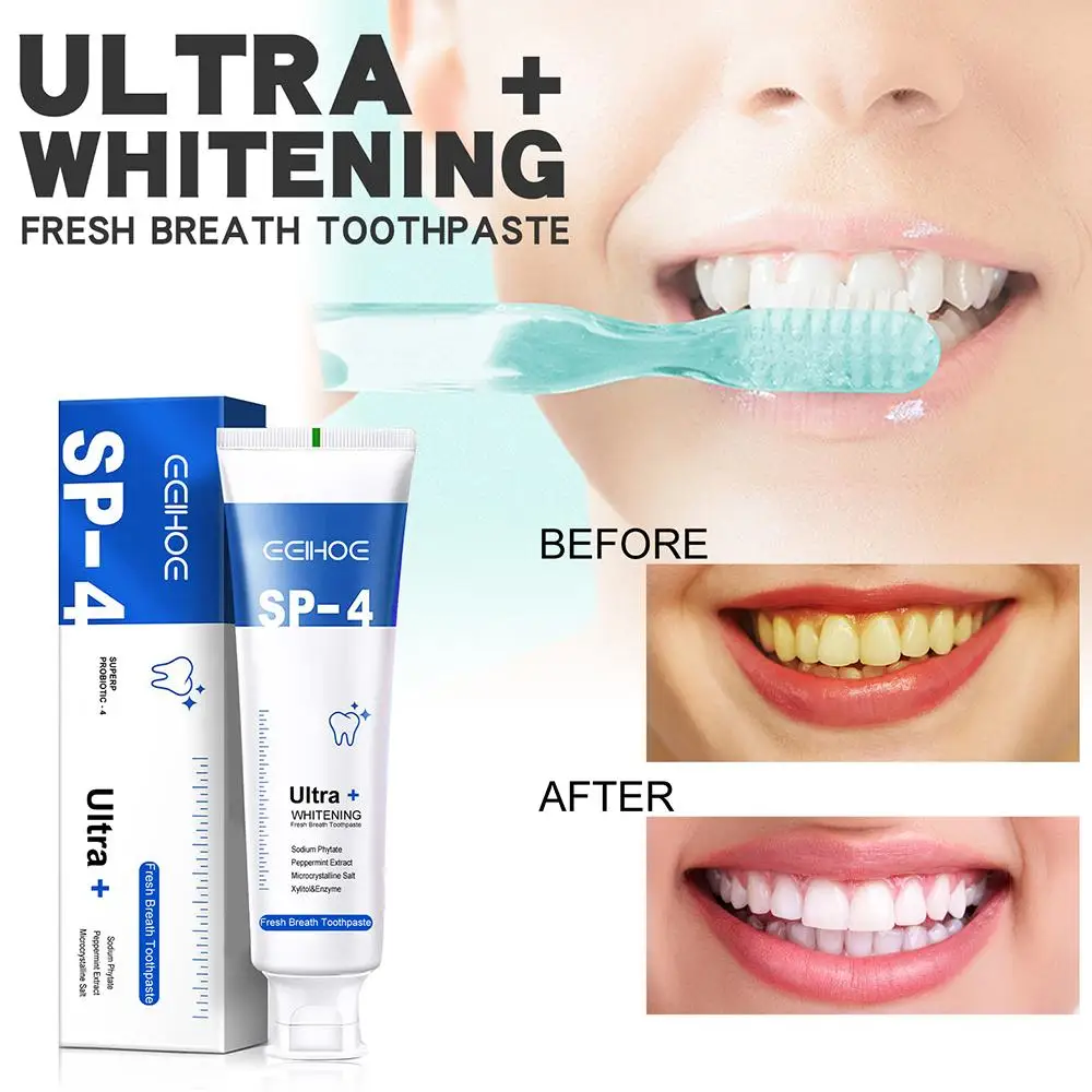 

Probiotic Toothpaste Brightening Whitening Reduce Yellow Breath Tooth Fresh Effectively Dental Stain Whitening Remove Tarta J5S6