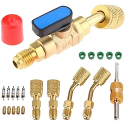 Adaptateur R410A pour Mini système fendu, adaptateur de vanne à bille, adaptateur de Port de vide de charge pour réfrigération HVAC 