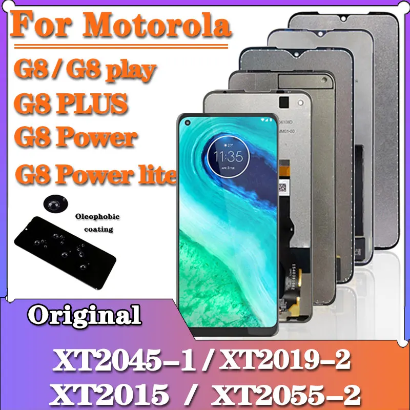 

100% Test For Motorola Moto G8 G8 Plus G8 Power Display Touch Screen Digiziter Assembly For Moto G8 Play G8 Power Lite LCD