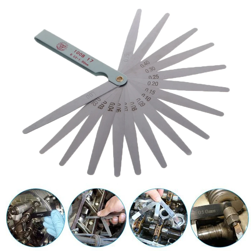 17 Blades Feeler Gauge Metric Gap Filler 0.021.00mm Gage Measurment
