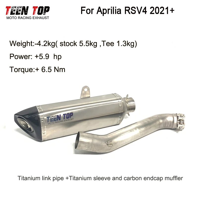 Motorcycle Exhaust Muffler For Aprilia RSV4 Exhaust 2021 2022 2023 RSV4 Exhaust Titanium Slip On Moto Exhaust System - Image 2