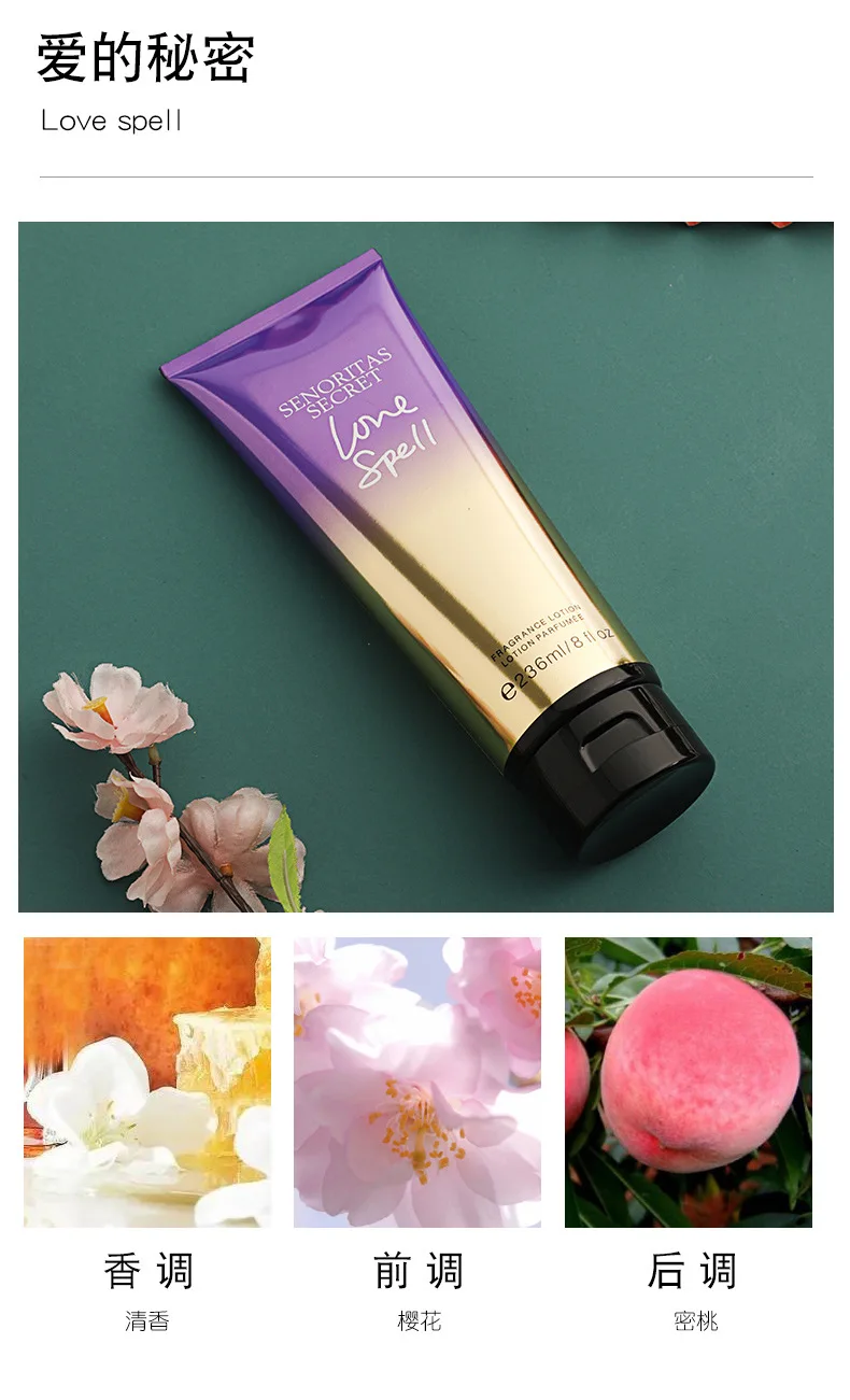 236ml Victoria Fragrance Women's Body Lotion Moisturizes and improves the dryness of skin Skin care