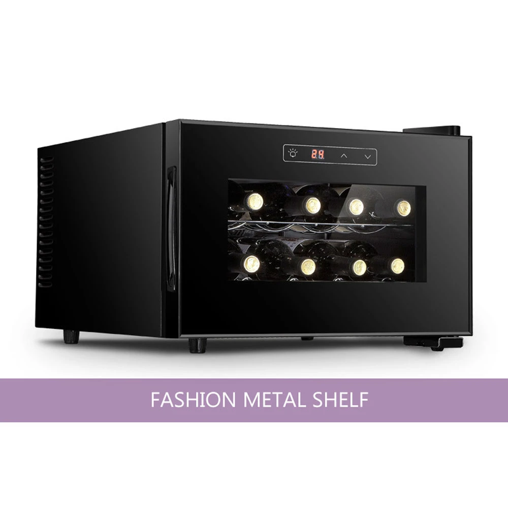 JINJUNYE Wine Fridge Countertop, Small Wine Cooler Refrigerator With