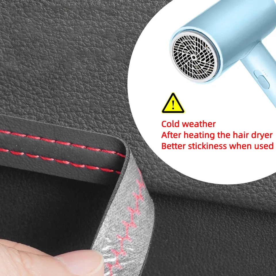 PINMOAP Striscia decorativa intrecciata in pelle PU Linea interna per auto Cruscotto automobilistico Console Accessori per la modifica degli interni  34