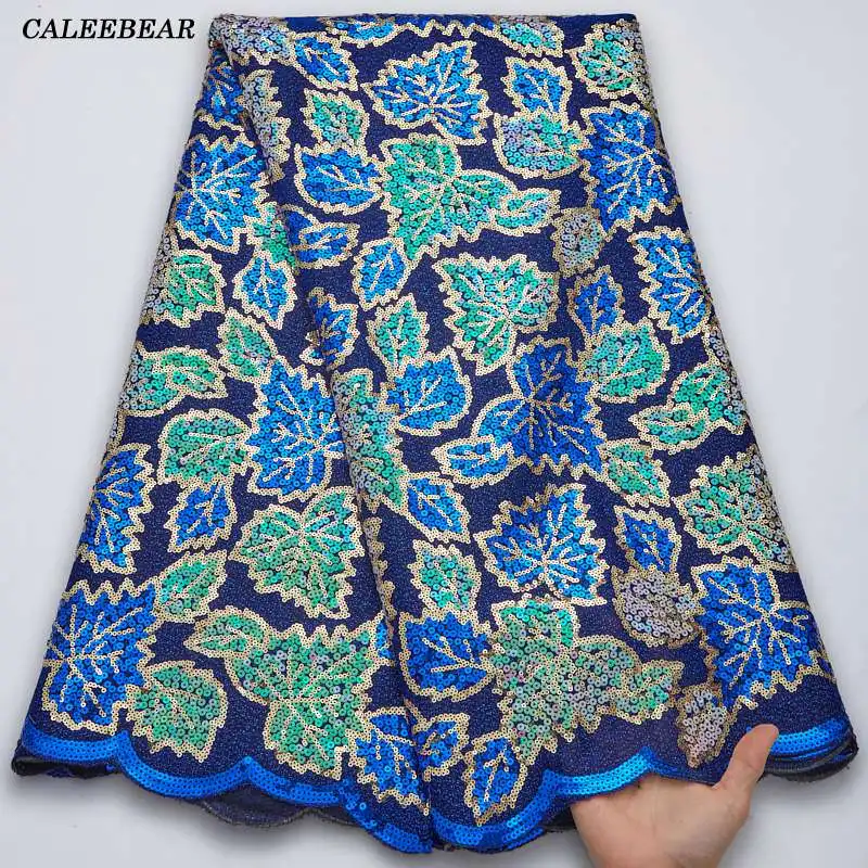 

Лучшая африканская кружевная ткань 2022, Высококачественный бархатный кружевной материал, новейшая нигерийская французская кружевная ткань с блестками для вечернего платья S2770